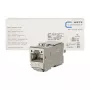 METZ CONNECT C6Amodul 180° RJ45 Keystone Modul Cat.6A STP (12er-Pack) - Metallic