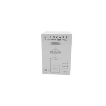 Airscape® Edelstahl Aromabehälter Medium, Mattweiß