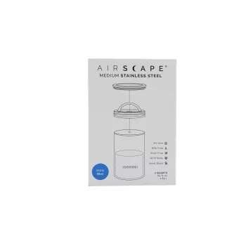 Airscape® Edelstahl Aromabehälter Medium, Mattblau