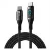 Good Connections USB 2.0 Lade- und Datenkabel 100W mit Digitalanzeige USB-C auf USB-C 1m Schwarz