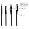 Good Connections USB 2.0 Lade- und Datenkabel 100W mit Digitalanzeige USB-C auf USB-C 1m Schwarz