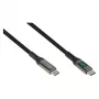 Good Connections USB 2.0 Lade- und Datenkabel 100W mit Digitalanzeige USB-C auf USB-C 1m Schwarz