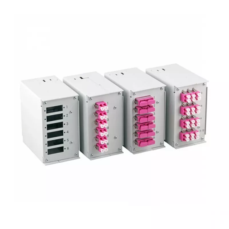 EFB-Elektronik Frontpanel für 6 x SC-Simplex, LC-Duplex, E2000 mit 1,7 mm Schraublöchern