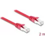 Delock RJ45 Netzwerkkabel Cat.6A S/FTP 2 m Rot (81185)