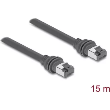 Delock RJ45 Patchkabel Cat.6 Kompatibel mit Starlink Gen3 - 15 m Grau (90667)