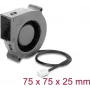 Delock Radial Lüfter / Gebläselüfter 12 V DC 75 x 75 x 25 mm mit 3-Pin Lüfteranschluss, Schwarz (67494)