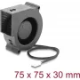 Delock Radialgebläse 12 V DC 75 x 75 x 30 mm mit 3-Pin-Lüfteranschluss, Schwarz (67495)