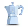 Bialetti MOKA EXCLUSIVE 3-Tassen Herdplatten-Espressokocher Hellblau (9061)