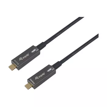 Equip USB-C 3.2 auf USB-C Active Optical Cable (AOC) 8K 60W PD 10m Schwarz