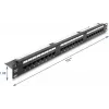 Delock 19 inch 1U Patch Panel 24 Port Cat.6 mit LED und Zugentlastungsschiene, ungeschirmt, schwarz (91087)