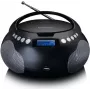 Lenco SCD-331BK Tragbares CD-Radio mit Bluetooth, USB, FM-Radio, LCD-Display, Schwarz