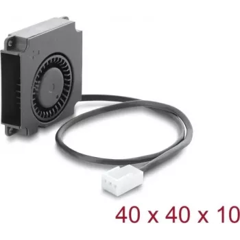 Delock Blower Fan 12 V DC 40 x 40 x 10 mm mit 3-Pin-Lüfteranschluss, Schwarz (67488)