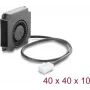 Delock Blower Fan 12 V DC 40 x 40 x 10 mm mit 3-Pin-Lüfteranschluss, Schwarz (67488)