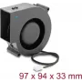 Delock Blower Fan 12 V DC 97 x 94 x 33 mm mit 3-Pin-Lüfteranschluss, Schwarz (67496)