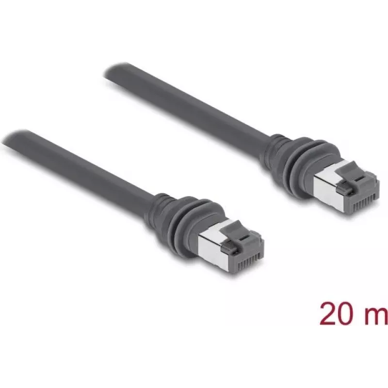 Delock RJ45 Patchkabel Cat.6 Kompatibel mit Starlink Gen3 - 20 m Grau