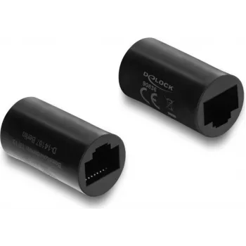 Delock RJ45 Kupplung Buchse-Buchse Cat.6 zylindrische Form Schwarz (90836)