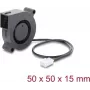 Delock Radial Lüfter / Gebläselüfter 12 V DC 50 x 50 x 15 mm mit 3-Pin Lüfteranschluss, Schwarz (67490)