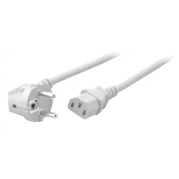 EFB Elektronik Netzkabel Schuko 90° auf C13 180° Weiß 1,8 m 3x0,75 mm²