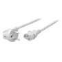 EFB Elektronik Netzkabel Schuko 90° auf C13 180° Weiß 1,8 m 3x0,75 mm²