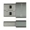 Good Connections USB 2.0 Adapter USB-A Stecker auf USB-C Buchse Aluminiumgehäuse Grau 2er-Pack