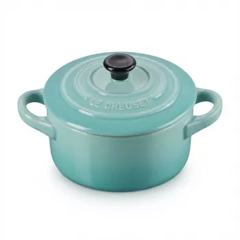 Le Creuset Steinzeug Set mit 4 Petit Casserolen 10x5cm Ocean