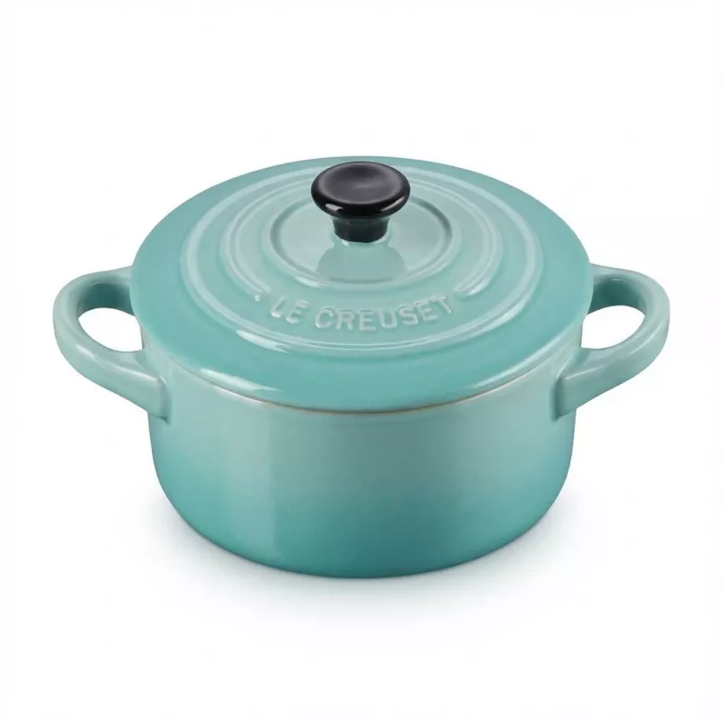 Le Creuset Steinzeug Set mit 4 Petit Casserolen 10x5cm Ocean