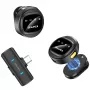 AWEI MK3 Duo Wireless Lavalier Mikrofon Schwarz