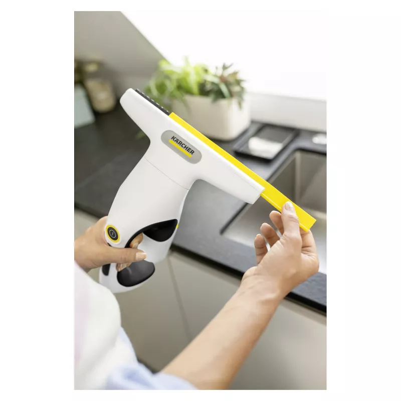 Kärcher WV 1 Compact Care Fenstersauger, Lithium-Ionen, 25 min Laufzeit, 100 ml Tank, Gelb/Schwarz