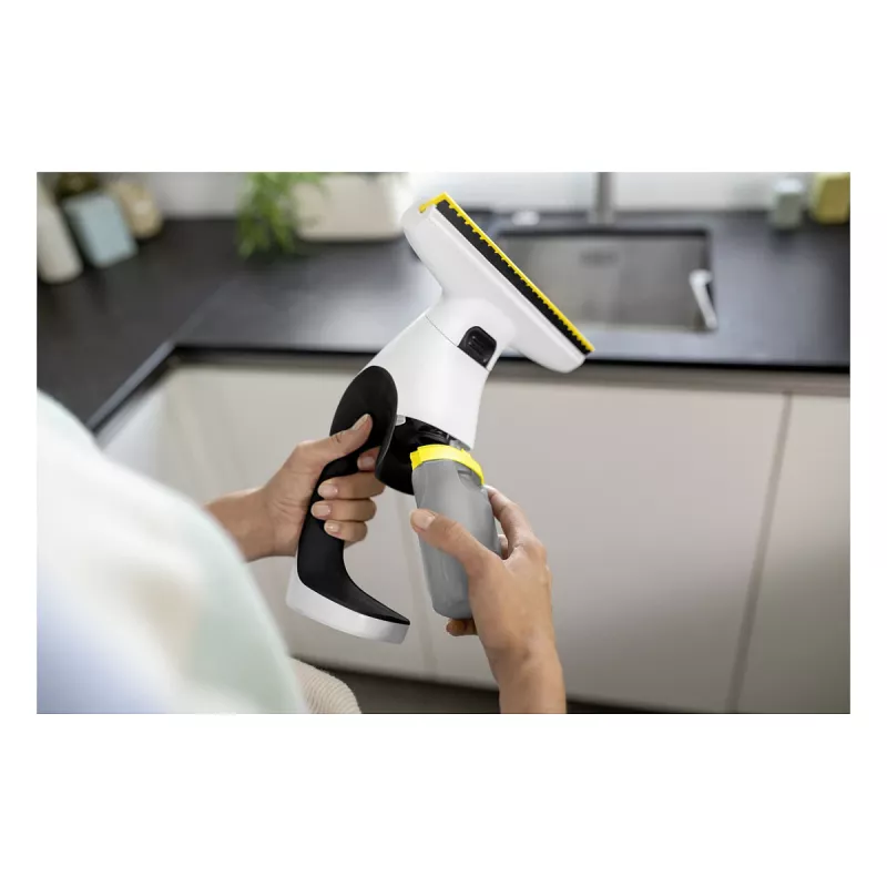 Kärcher WV 1 Compact Care Fenstersauger, Lithium-Ionen, 25 min Laufzeit, 100 ml Tank, Gelb/Schwarz