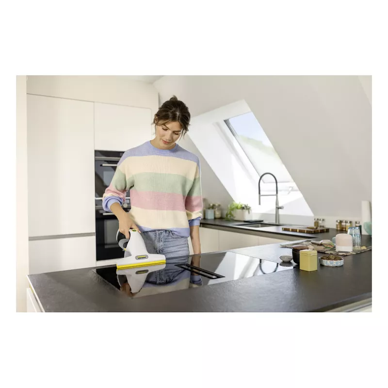 Kärcher WV 1 Compact Care Fenstersauger, Lithium-Ionen, 25 min Laufzeit, 100 ml Tank, Gelb/Schwarz
