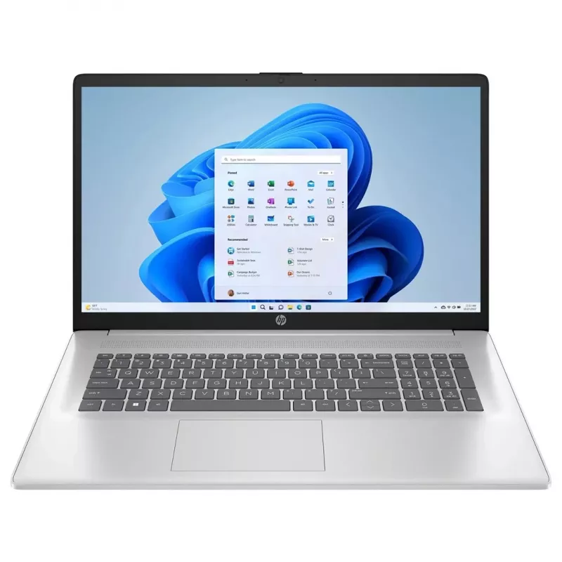 HP 17-CP3005DDX Laptop, 17,3 inch FHD Anti-Glare IPS, AMD Ryzen 5 7430U, 16GB DDR4, 512GB SSD, AMD Radeon Graphics, Windows 11 Home S Mode, Natural Silver
