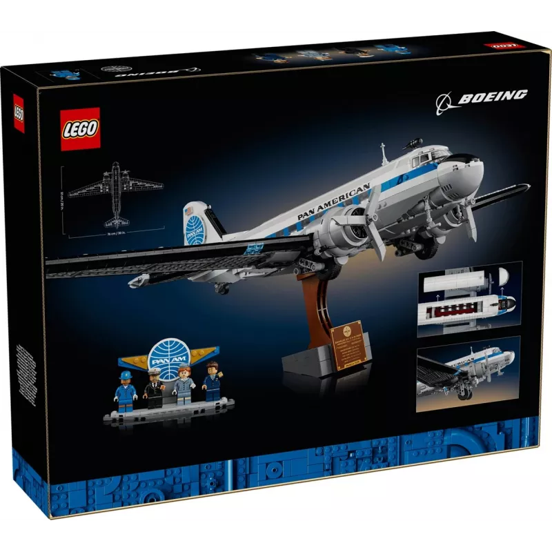 LEGO Icons 11378 Douglas DC-3 PAN AM Passagierflugzeug Bausatz (2500 Teile)