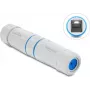 Delock RJ45 Kupplung Buchse zu Buchse Cat.6A mit M23,5 x 1,5 mm Gewinde IP68 staub- und wasserdicht weiß (90661)