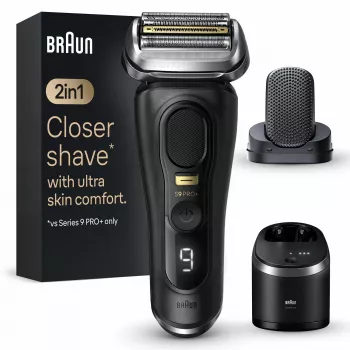 Braun Series 9 Pro+ 9590cc Nass-Trocken-Folienrasierer mit Trimmer Schwarz