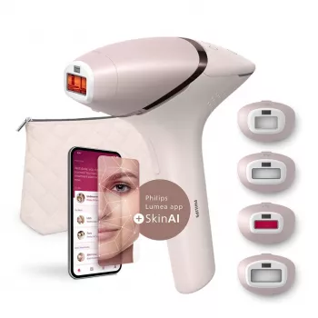 Philips Lumea IPL 9000 Series BRI976/00 Intense Pulsed Light (IPL) Haarentfernungsgerät, Roségold & Weiß