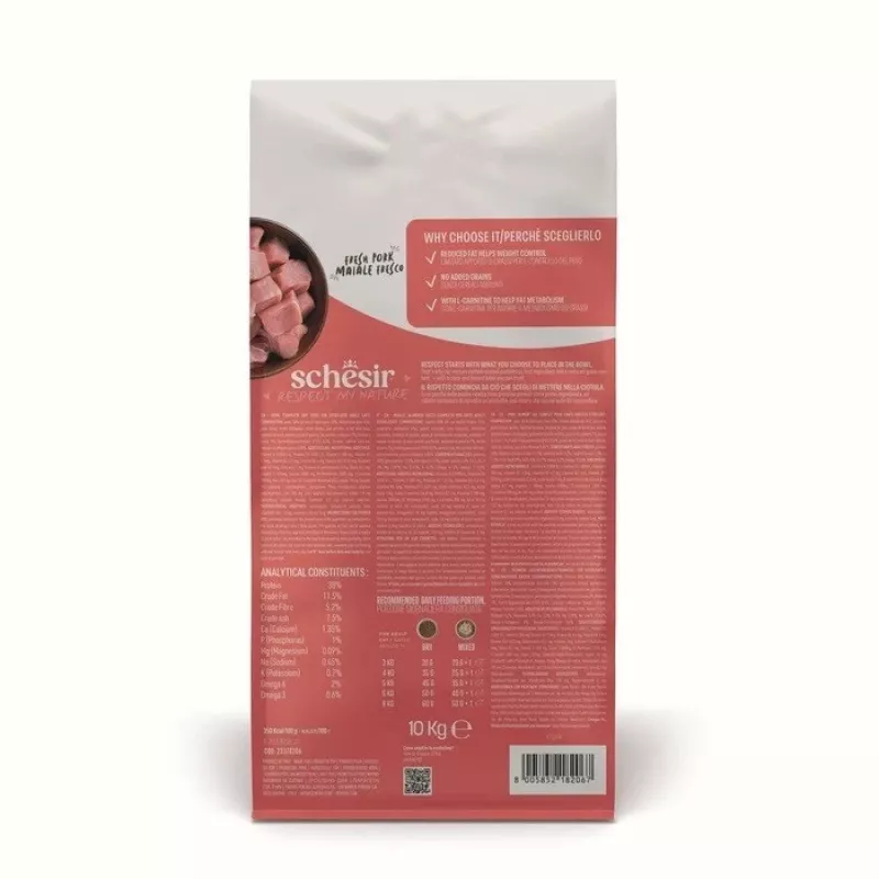 SCHESIR Sterilized with Ham Dry Cat Food 10kg