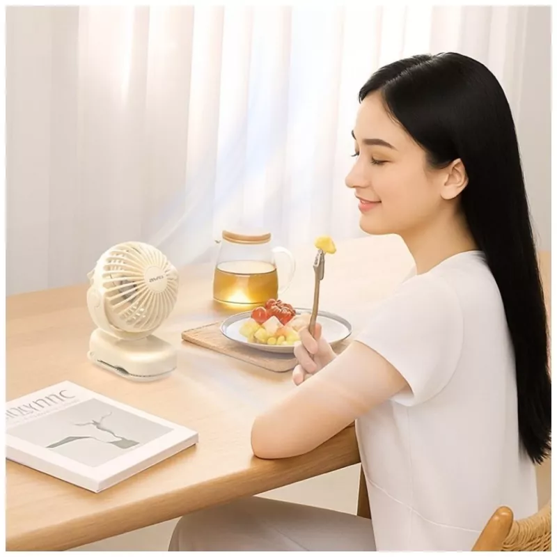 AWEI F45 Mini Tischventilator mit Clip, 1200mAh, Weiß