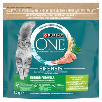 Purina ONE INDOOR Turkey & Whole Grains Trockenfutter für Katzen 750g