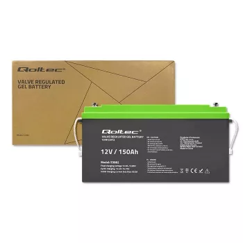 Qoltec 12V 150Ah Gel-Batterie (GEL) - VRLA, wartungsfrei, 41,8 kg