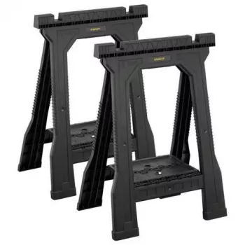 STANLEY Rack-horse Junior 2 Stk. Sägebock Doppelpack, 360 kg Tragfähigkeit, klappbar, Schwarz/Gelb