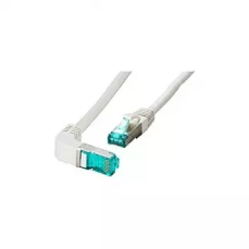 EFB Elektronik MK6001W.3G Cat.6a S/FTP RJ45 Patchkabel, abgewinkelt/gerade, 3 m, grau