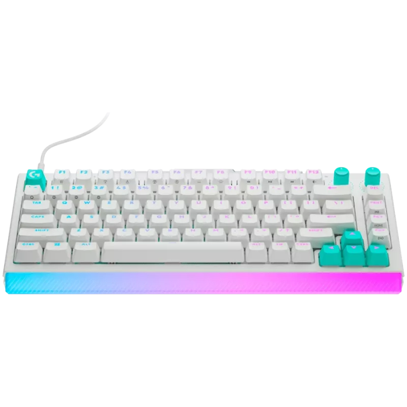 Logitech G512 X 75 Mechanical Gaming Keyboard - White - US International - Wired USB