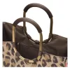 Reisenthel Loopshopper L Einkaufskorb Tragetasche Leo Macchiato, 25L, Braun/Beige