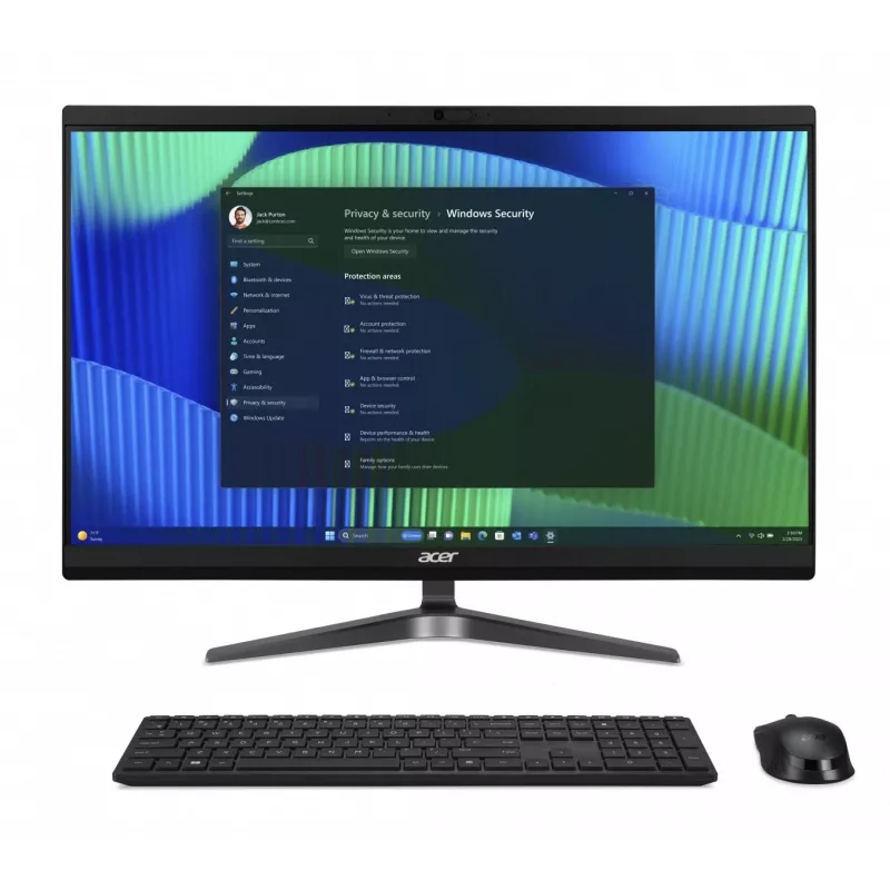 Acer Veriton Vero VZ2724G All-in-One PC, 23,8 inch FHD IPS, Intel Core i5-14400, 8GB DDR5, 512GB SSD, Windows 11 Pro, Schwarz