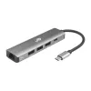 TB USB-C auf RJ45 Gigabit Ethernet Adapter mit 3x USB-A 3.0 und USB-C PD 100W, Space Grey