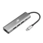 TB USB-C auf RJ45 Gigabit Ethernet Adapter mit 3x USB-A 3.0 und USB-C PD 100W, Space Grey