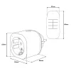 GREENBLUE GB313 F Funk-Steckdosenleiste mit 3 Steckdosen und 433,92 MHz Funkfernbedienung, 2300 W, Typ F