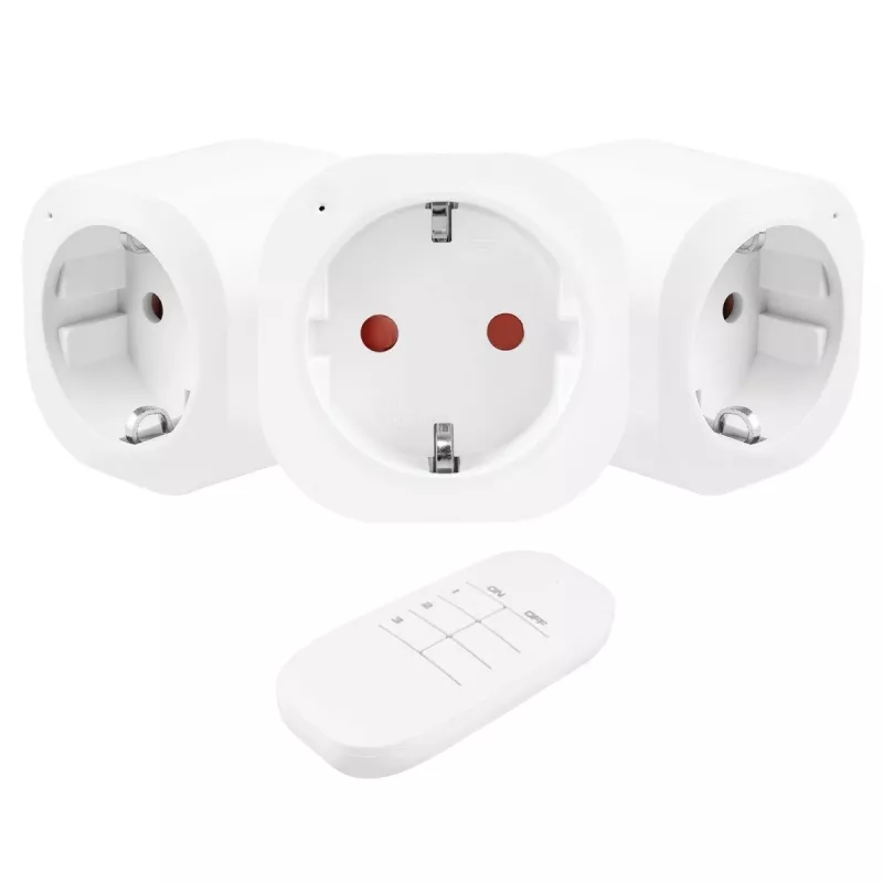 GREENBLUE GB313 F Funk-Steckdosenleiste mit 3 Steckdosen und 433,92 MHz Funkfernbedienung, 2300 W, Typ F