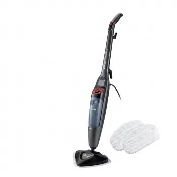 Vileda Steam Plus Pro Compact Handheld Dampfreiniger (Schwarz/Rot)