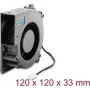 Delock Radiallüfter 12 V DC 120 x 120 x 33 mm mit 3-Pin-Lüfteranschluss, Schwarz (67497)